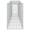 vidaXL Arched Gabion Baskets 2 pcs 400x50x80/100 cm Galvanised Iron