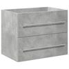vidaXL 2 Piece Bathroom Furniture Set Concrete Grey Engineered Wood