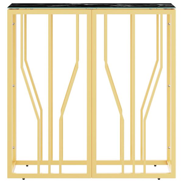 vidaXL Console Table Gold 70x30x70 cm Stainless Steel and Glass