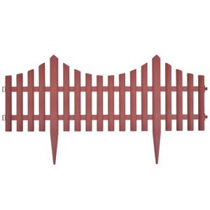 vidaXL 17 pcs Lawn Dividers 10 m Brown