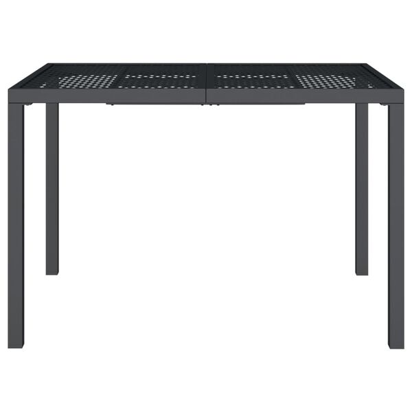 vidaXL Garden Table Anthracite 110x80x72 cm Steel