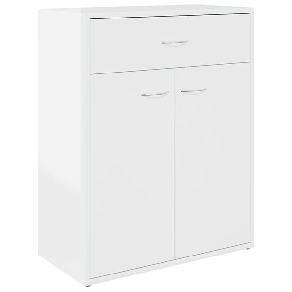 vidaXL Sideboard High Gloss White 60x30x75 cm Engineered Wood