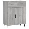 vidaXL Highboard Grey Sonoma 69.5x34x180 cm Engineered Wood