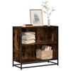 vidaXL Book Cabinet Smoked Oak 80.5x35x76 cm Engineered Wood