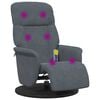 vidaXL Massage Recliner Chair Dark Grey 91 x 71 x 105 cm Velvet