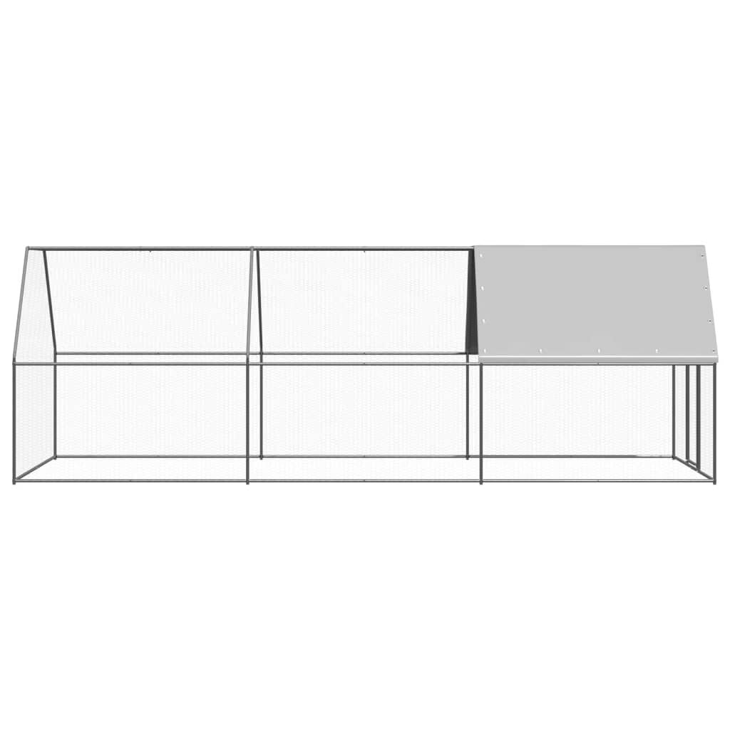 vidaXL Outdoor Chicken Cage 2x6x2 m Galvanised Steel
