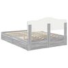 vidaXL Storage Bed Grey Sonoma 140 x 200 cm Engineered Wood