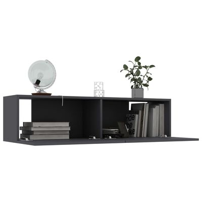 vidaXL TV Cabinet Grey 120x30x30 cm Engineered Wood
