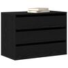 vidaXL Drawer Cabinet Black 80 x 41 x 58 cm Engineered Wood