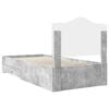 vidaXL Bed Frame with Drawer Concrete Grey 90 x 190 cm Engineered Wood