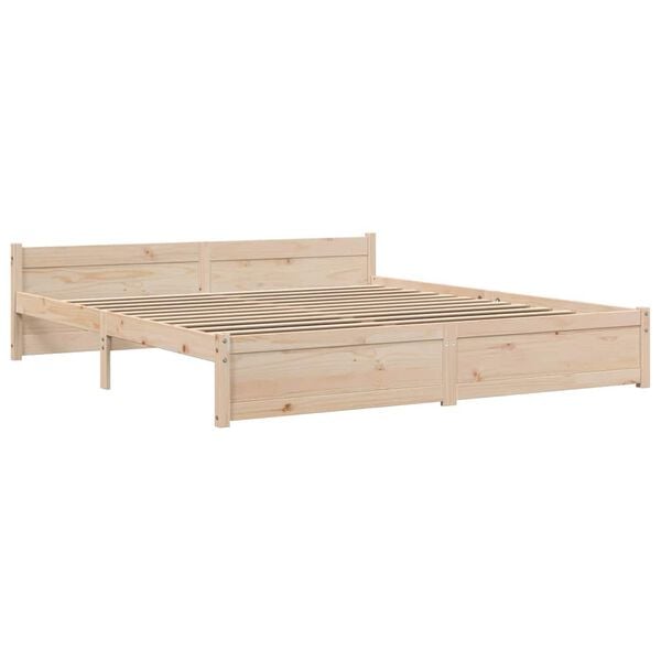 vidaXL Bed Frame without Mattress Solid Wood 200x200 cm