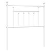 vidaXL Metal Replace Headboard White 80 cm