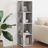 vidaXL Corner Cabinet Concrete Grey 33x33x132 cm Engineered Wood