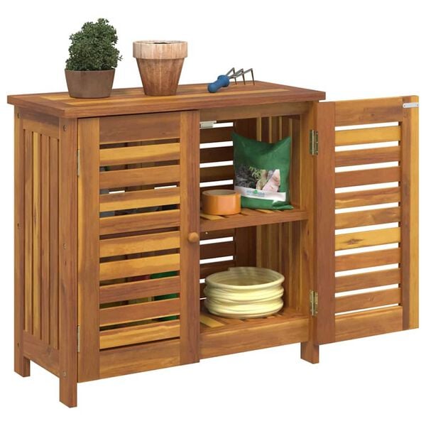 vidaXL Garden Cabinet Natural 75 x 35 x 70cm Solid Acacia Wood