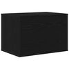 vidaXL Cat Litter Box Enclosure Black Oak 60x40x40 cm Engineered Wood