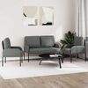 vidaXL Sofa Sets with Cushion 3 pcs Dark Grey 115 x 56 x 80 cm Plywood
