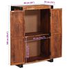 vidaXL Highboard with Doors Brown Solid Reclaimed Wood and Metal
