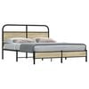 vidaXL Bed Frame without Mattress 160x200 cm Sonoma Oak Engineered Wood