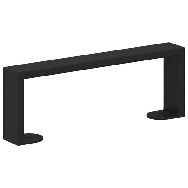 vidaXL Furniture Feet 2 pcs Black 28.1 x 4 x 10 mm Iron
