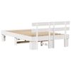 vidaXL Bed Frame with Headboard White 135 x 190 cm Solid Pine Wood
