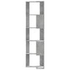 vidaXL Corner Bookcase 5-Tier Concrete Grey 50x50x179 cm Engineered Wood