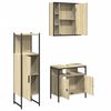 vidaXL 3 Piece Bathroom Cabinet Set Sonoma Oak Engineered Wood