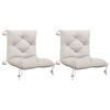 vidaXL 2-Piece Pallet Cushions VIANEN 2 pcs 100% Polyester White