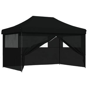 vidaXL Party Tent 292 x 440 x 315 cm Black Oxford Fabric