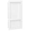 vidaXL Shower Niche with 2 Compartments High Gloss White 41x69x9 cm