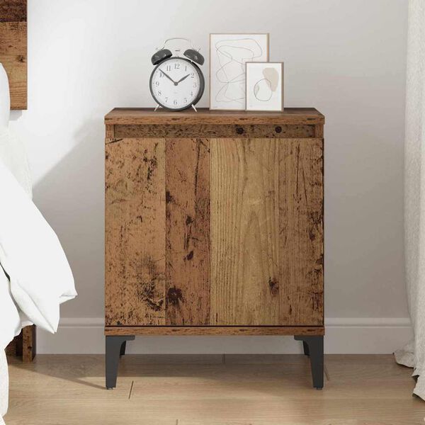 vidaXL Bedside Cabinet Old Wood 40 x 30 x 50 cm Engineered Wood