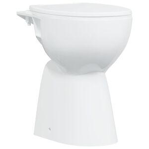vidaXL Rimless Toilet 7 cm Extra Height Soft Close Ceramic White