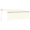vidaXL Manual Retractable Awning with Blind&LED 4x3m Cream (313241+46834+313277)