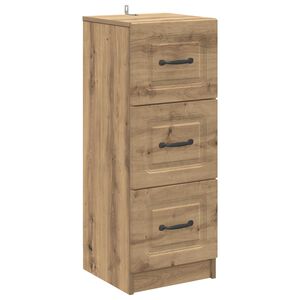 vidaXL Drawer Cabinet 33 x 34.5 x 87 cm Engineered Wood Artisan Oak