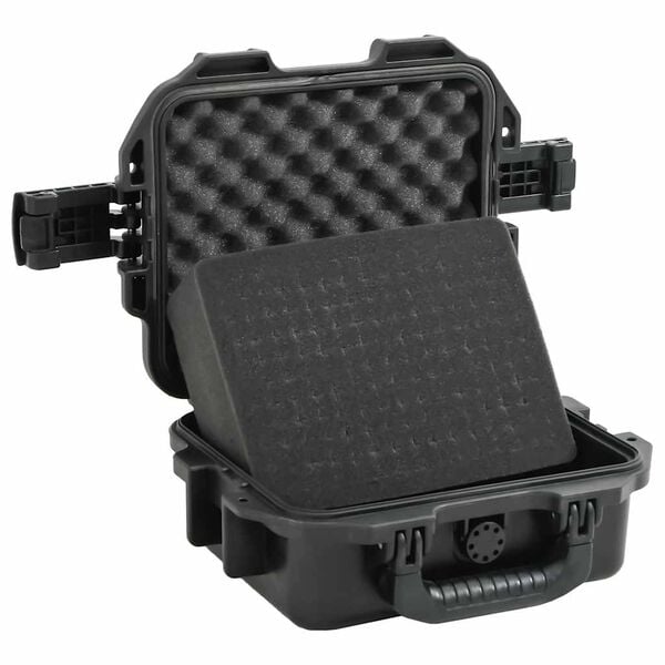 vidaXL Portable Flight Case Black 30x24.5x12.5 cm PP
