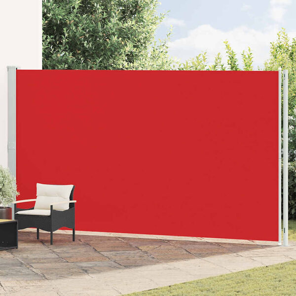 vidaXL Patio Retractable Side Awning 220x600 cm Red