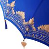 vidaXL Balinese Parasol Blue 215 x 215 x 260 cm Cotton and solid wood