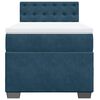 vidaXL Box Spring Bed with Mattress Dark Blue 100x200 cm Velvet