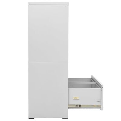 vidaXL Filing Cabinet Light Grey 90x46x134 cm Steel