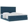 vidaXL Ottoman Bed with Mattresses Dark Blue 180x200cm Velvet