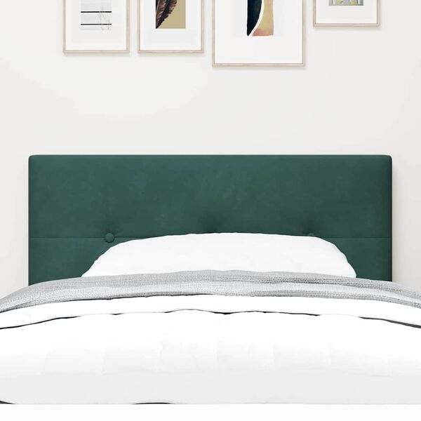 vidaXL Headboard with Headboard Dark Green 90 cm Faux Leather
