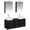 vidaXL Bathroom Furniture Set 5 pcs Black Oak
