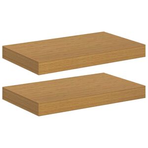 vidaXL Wall Shelf 2 pcs Beige 40 x 23.5 x 3.8 cm Engineered Wood