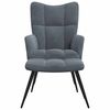 vidaXL Relaxing chair with Footstool 2 pcs Dark Grey Velvet
