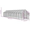 vidaXL Aviary Silver 1.79x10x1.85 m Aluminium