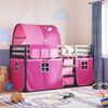 vidaXL Bunk Bed without Mattress Pink 90x200 cm Solid Wood Pine