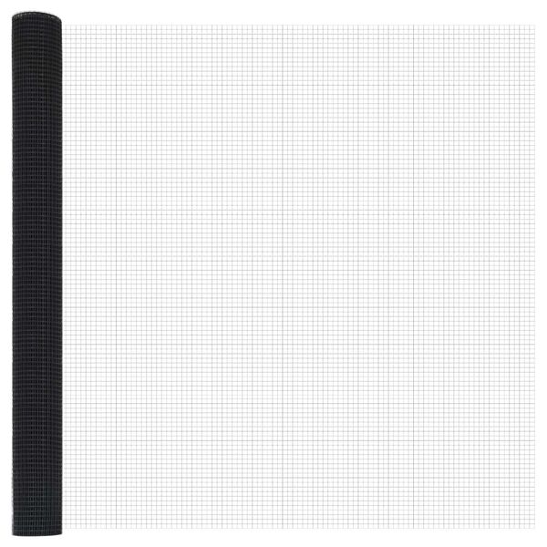 vidaXL Welded Wire Fence Grey 1.6 x 25 m Steel