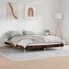 vidaXL Bed Frame without Mattress Smoked Oak 120x200 cm Engineered Wood