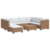 vidaXL 9 pcs Rattan Lounge Set with Cushions GENDT Natural Rattan