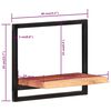 vidaXL Wall Shelves 2 pcs 40x24x35 cm Solid Wood Acacia and Steel