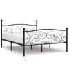 vidaXL Bed Frame without Mattress with Slatted Base Black 180x200 cm